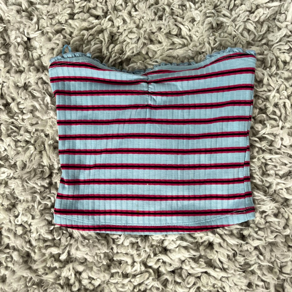 Abercrombie & Fitch Blue and Pink Tube Top